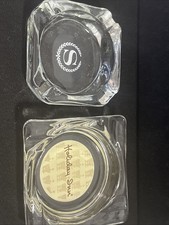 Vintage 80’s GlassHotel Ashtrays Sheraton & Holiday Inn Glass Ashtrays Lot picture