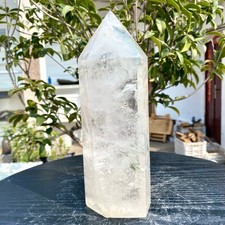 3.49LB   Large Natural Clear White Crystal Obelisk Transparent Quartz Energy picture
