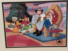 Don Adam’s Signed Inspector Gadget Hand Painted Cel Christmas Santa Rare picture