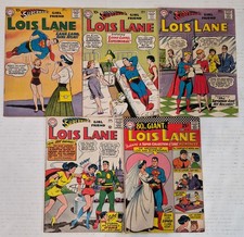 SUPERMAN'S GIRLFRIEN LOIS LANE Silver Age Lot ☆5#12-68*FN+VG 1959 Schaffenberger picture