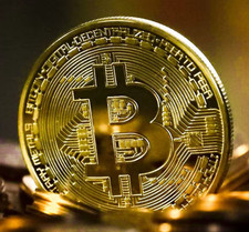 BTC Challenge Coin Souvenir Gold Plated Collectible Bitcoin Coin w/Case USA Ship picture