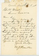 1885 Osceola Iowa Bank Letter to Geo. W. Mead Signed WJ Hamilton picture