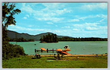 c1960s Lake George New York NY Adirondack Mountains Beach Chrome Postcard picture