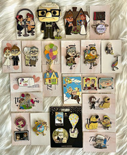 Disney Pixar ‘UP’ Collection of 28 Pins Including Fantasy - LE, 4.5” Jumbo Carl picture