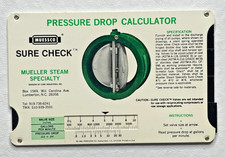 Vintage MUESSCO Sure Check Pressure Drop Calculator Mueller Steam Valve Tool picture