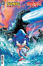 Sonic X Godzilla #1 Titan Comics Exclusive Cover picture