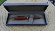 Vintage Handcrafted Wooden Ballpoint Pen in Case Walnut Works EUC picture