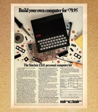 Sinclair ZX81 Personal Computer Kit DIY Build- Magazine Print Ads Poster 1982 picture