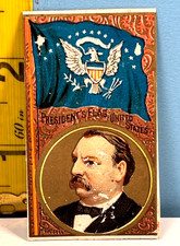1888 Allen & Ginter Naval Flags Tobacco N17 Grover Cleveland picture