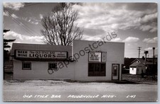 K53/ Prudenville Michigan RPPC Postcard c1940-50s Old Style Bar  4 picture
