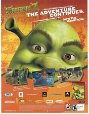 2004 DreamWorks Shrek 2 Video Game Dreamworks Retro Activision Print Ad/Poster picture