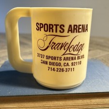 RARE San Diego Sports Arena TraveLodge So CA Vintage Am Pro Line Stackable Mug picture