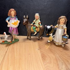 Hawthorne Village Jeweled Nativity Collection Little Milk Maid Joyful Goose Girl picture