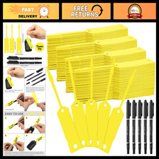 2000 Pcs Self Locking Arrow Key Tags - Yellow, 4.5 x 0.75 Inch - Durable & Versa picture