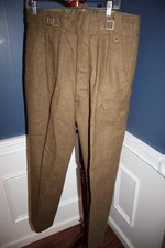 Choice Original 1955 d. British Army Green Wool Battle Dress Uniform Trousers picture