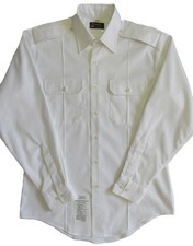NEW MENS 19 x 35 ARMY SERVICE UNIFORM LONG SLEEVE ASU Dress White Shirt picture
