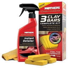 Mothers California Gold 3 Clay Bar Complete Kit, 3 80-gram Clay Bars, 07240 picture