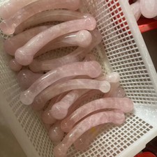 1PC Large Size Natural Rose Quartz Crystal Massage Penis Wand Gemstone Yoni picture