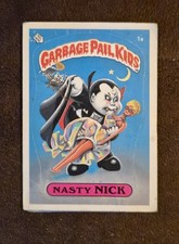 1985 Topps Garbage Pail Kids Original Series 1 Nasty Nick 1a Matte picture