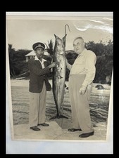 1930s-40s Bermuda Press Photo Big Game Fishing Wahoo Barracuda Photo by Hall picture