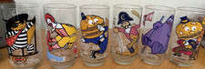 Vintage 1977 McDonald's Action series Glasses. Complete set of 6. picture