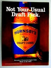 Hornsby's Draft Cider Vintage Not Your Usual Draft Pick Original 1996 Print Ad picture