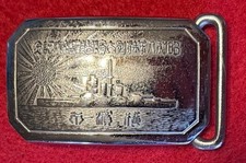 Fine 1933 Japanese Navy, Grand Maneuvers Fleet Review, Yokohama, Belt Buckle picture