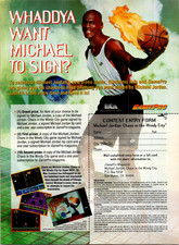 Michael Jordan Magazine Ad 1994 Electronic Arts GamePro NBA Super NES Print picture