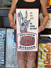 Antique Vintage Style Metal Sign Southern Dixie Nitrogen 24x12 Made in USA picture