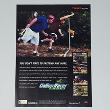 Gallop Racer 2001 PlayStation 2 PS2 Authentic Magazine Ad picture
