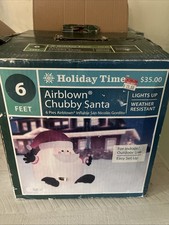 Holiday Time 6feet Air Blown  Chubby Santa Christmas Inflatable picture