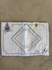 Delightful Blue Willow Vintage Placemat & Napkin Set (4) In Original Pkg picture