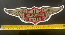 Vintage Harley Davison Wings Logo Sticker Decal Biker Motorcycle 12.5” x 4” Rare picture