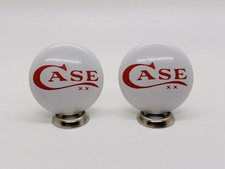 TWO CASE XX Knife/Knives Red Script 1 3/16'' Metal Cabinet Knobs/Drawer Pulls picture