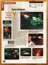 1998 Apocalypse Playstation PS1 PREVIEW Vintage Print Ad/Poster Video Game Art picture
