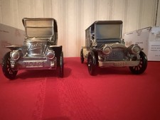 Lot Of 2 Banthrico 1908 Buick Cadillac & 1910 Stanley Steemer Metal Coin Banks picture