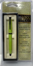 CROSS Solo Lime Green Black Ballpoint Pen Sealed NOS w/ Extra Refill Japan picture