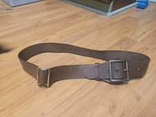 US Cavalry M1904 Officer's-Enlisted  Russet Leather Saber Belt With Saber Slide picture