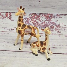 Vintage MCM Bone China Giraffe Mom & baby Figurines Hi Style Bridge Japan Animal picture