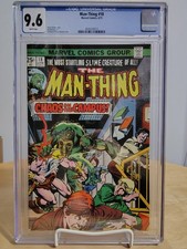 MAN-THING #18 CGC 9.6 WHITE PAGES - THE MOST STARTLING SWAMP CREATURE OF ALL picture