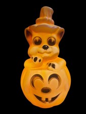 Hard To Find, Rare Star Brand Cat Pumpkin Halloween Tabletop Blow Mold picture