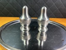 Vintage Kongetinn Norway Pewter Salt And Pepper Shaker Set picture