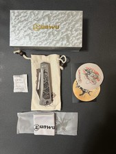 Kunwu Knives Geezer Slip Joint Elmax & Titanium + Copper Foil Carbon picture