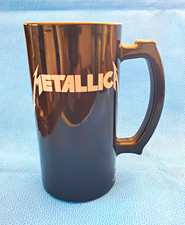Metallica Black 25 oz Glass Beer Mug Stein, Printed Logo, Licensed 2017 picture