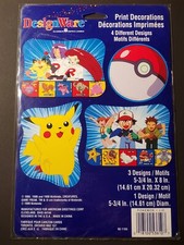 POKEMON Printed Decorations RARE 1999 Official Liscenced 4 Designs Hanging Party picture