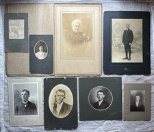Vtg Photo Lot of 8 Studio Mounts Identified David Little Lizzie Beatty Fashion picture