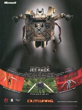 1998 Print Ad of Microsoft Outwars Memorial Jet Pack item 328 game advertisement picture