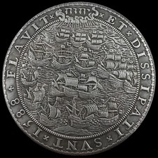 Elizabeth I Defeat of the Spanish Armada Medal 1588 UK Medal order Jehovah Spain picture