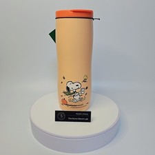 Starbucks Korea 2026 Peanuts Snoopy Pumpkin Flowline Stainless Tumbler Cup 473ml picture