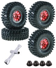 RC 2.2in Tires Tyres & Aluminium 2.2in Beadlock Wheel Rim for 1/10 SCX10 Capr... picture